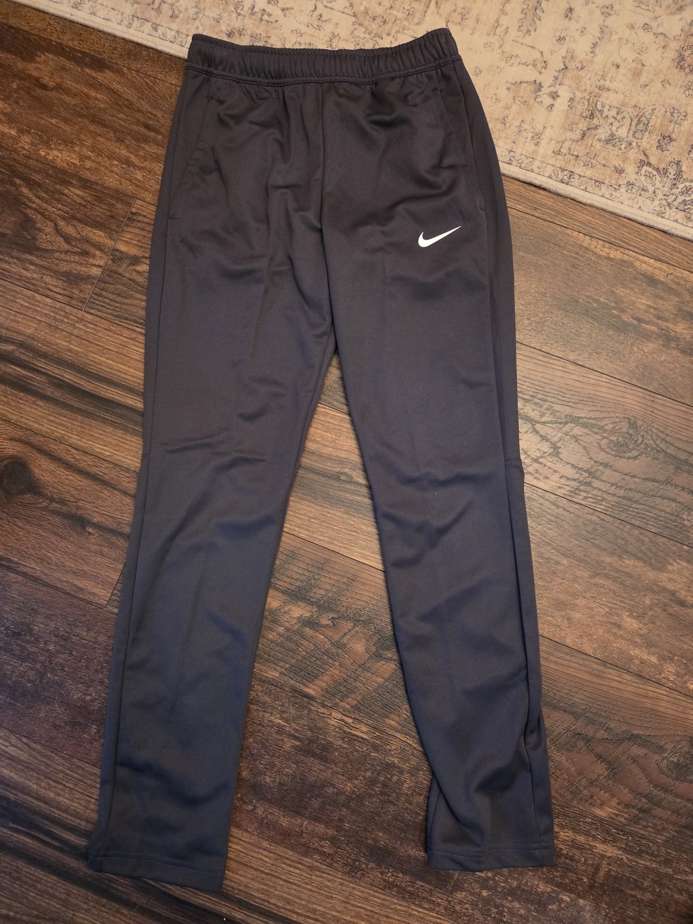 Nike Charcoal Grey Track Pants with White Swoosh